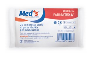 Garze sterili medicali f.to 10×10 confz. 25 pz.